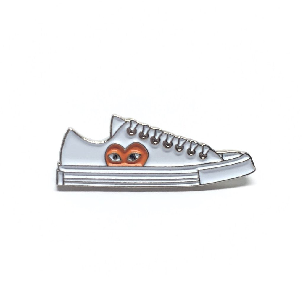 Custom Made Enamel / Lapel Pins - Sneaker Pins : PLAY All Star 70 Low Sneaker White